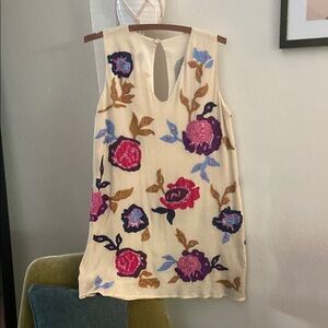 Free People Floral Embroidered Sleeveless dress